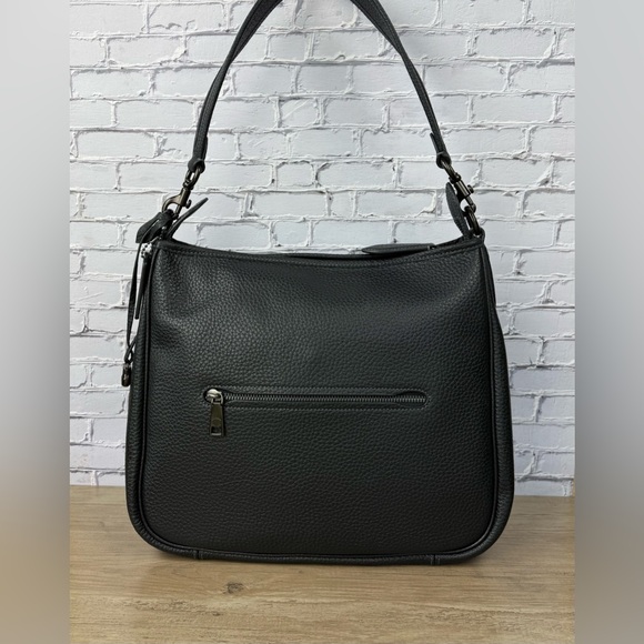 Coach Black Cary Shoulder Bag gunmetal NWT - Picture 3 of 15